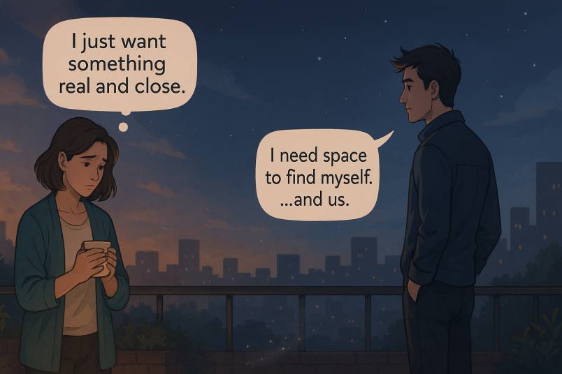 Emotional distance scene