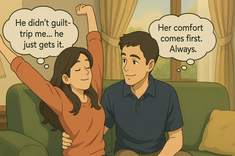 He Respects Her Boundaries