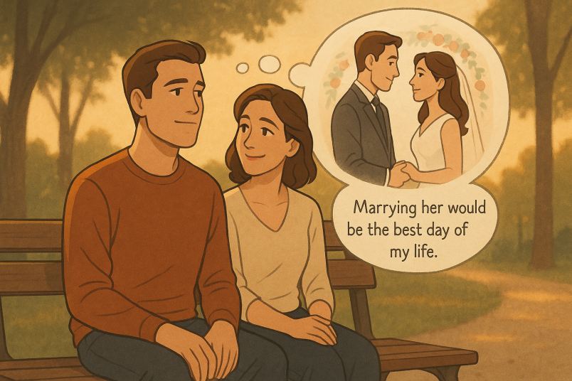 Man dreaming about wedding