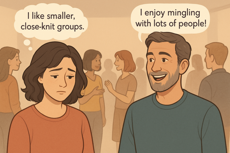 Social contrast scene