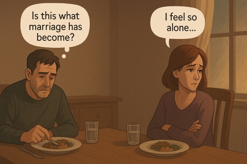 couple not talking