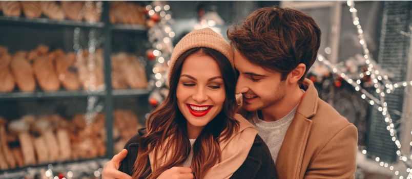 Young romantic couple