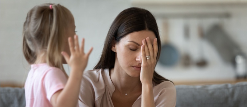 Mother feeling depressed