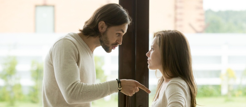 Husband blaming wife