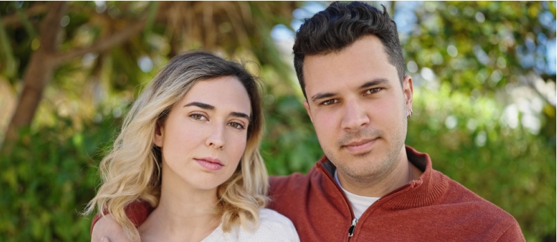 Couple hugging each other