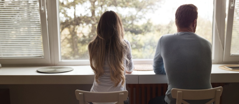 Husband and wife not talking to each other
