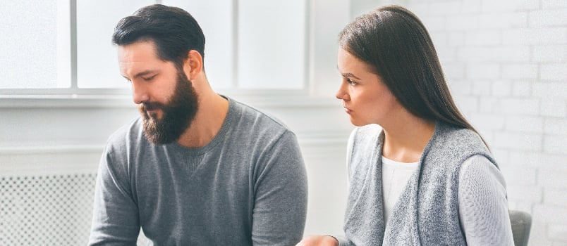 Wife yelling at her husband