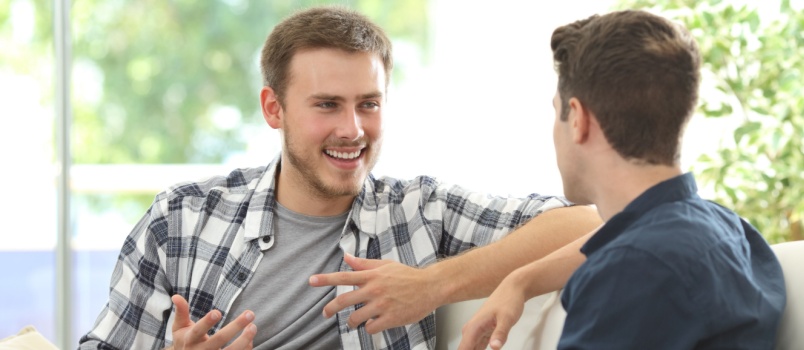 Friends talking to each other