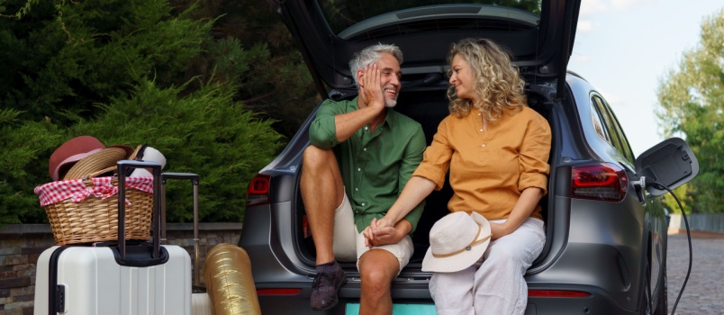 Couple planning to go on a holiday