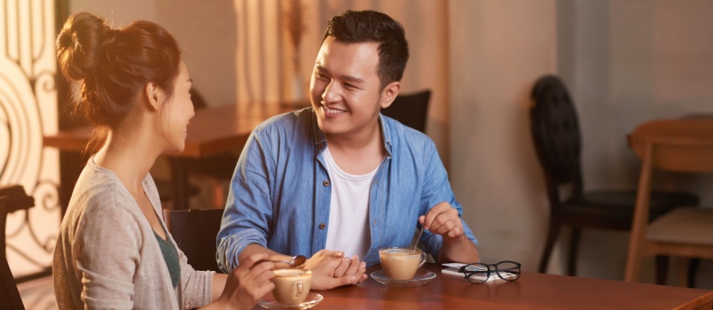 Couple on a coffee date