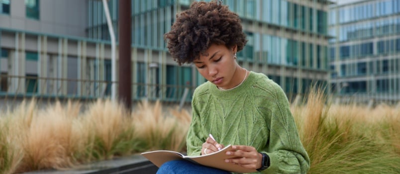 Woman writing letter