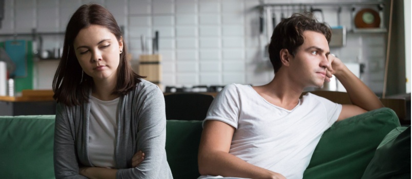 Young couple having conflicts