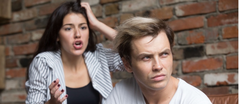 Young couple having argument