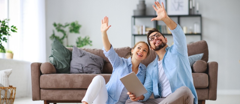 Married couple moving home