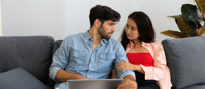Cheerful beautiful couple
