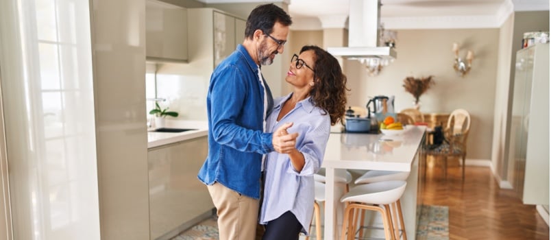 Confident couple dancing