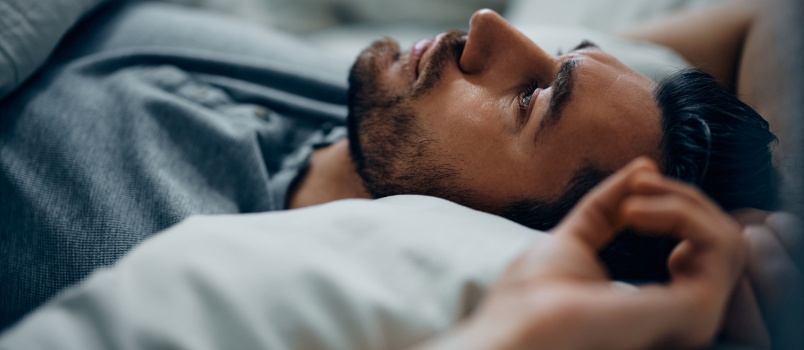 Man having insomnia