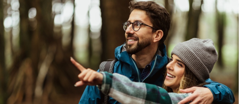 Couple on a trek