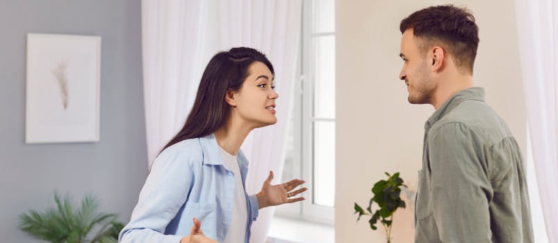 Upset couple quelling