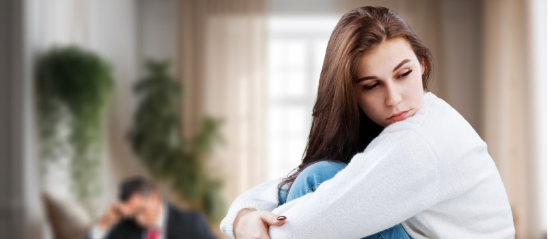 Young depressed couple