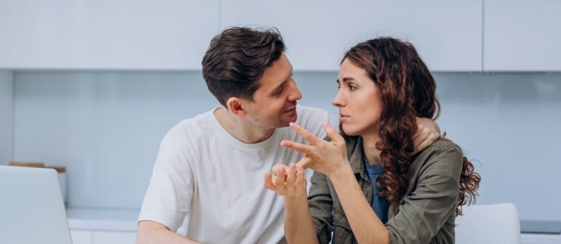 Young couple having discussion