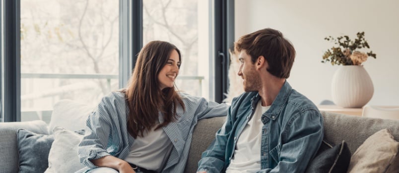 Young couple having fun