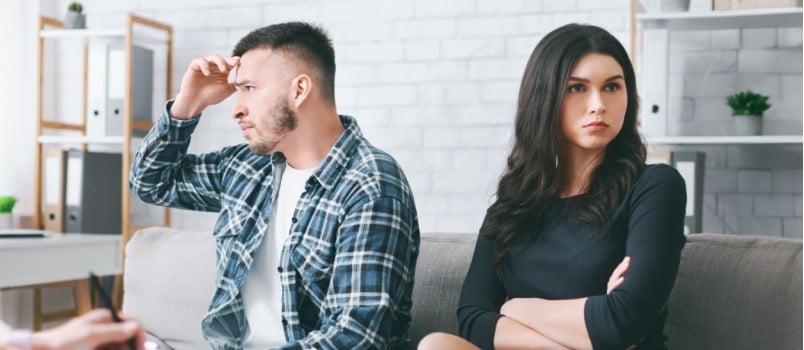 Young couple having conflicts