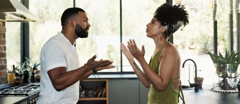Young couple having conflicts