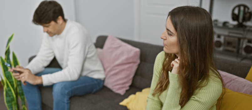 Young couple having conflicts
