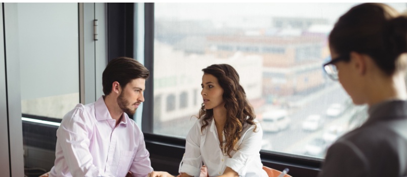 Couple taking marriage counseling