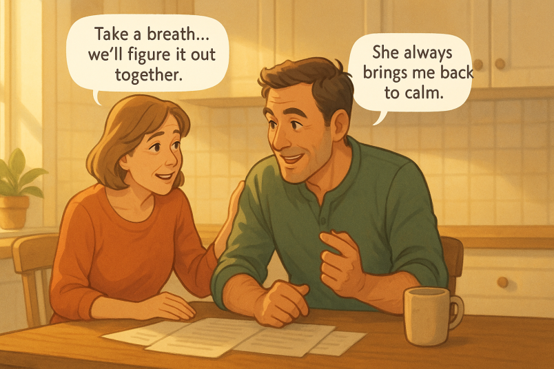 Couple talking