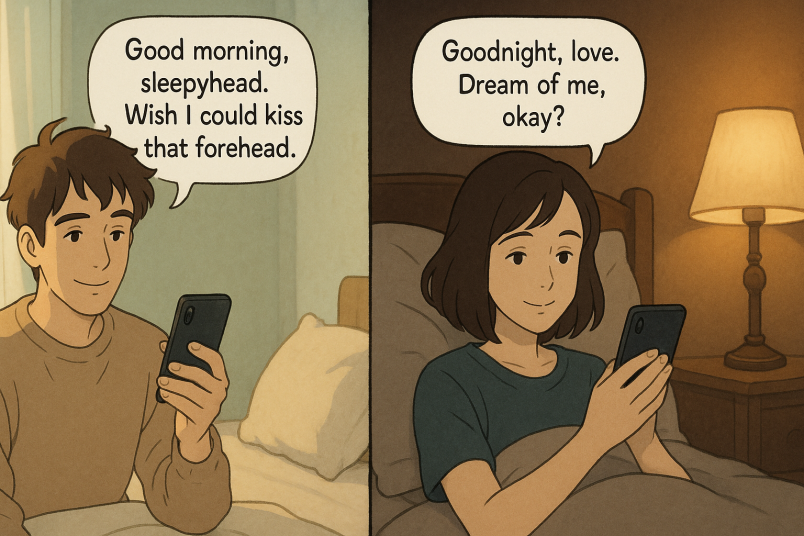 Sending morning and good night selfie