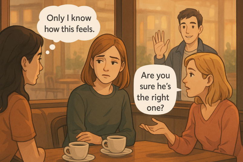 Woman with her friends