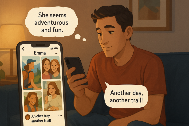 man trying to know more digitally