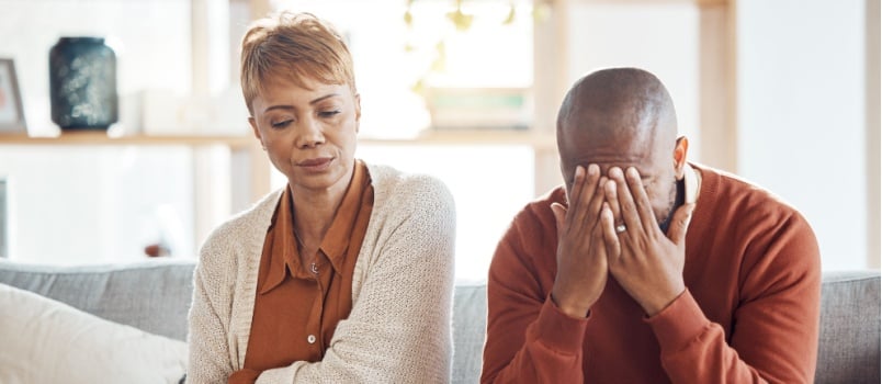 Young couple having conflicts