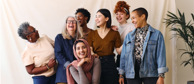 Portrait of mixed age people