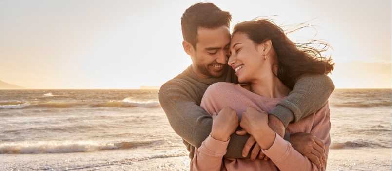 Young romantic couple