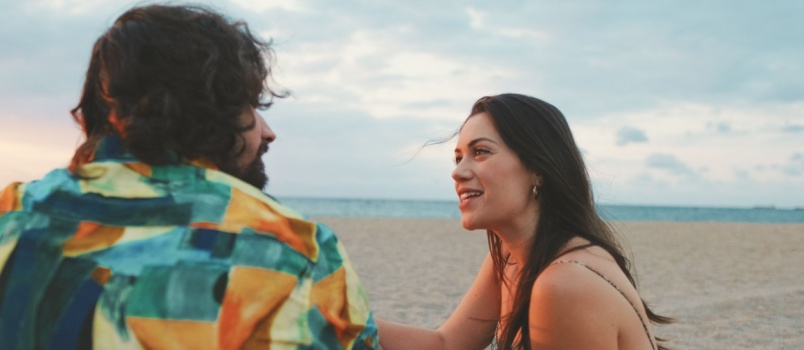 Man and woman talking to each other