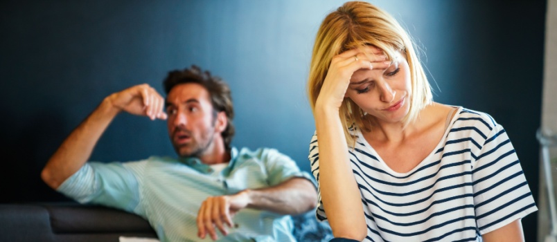 Young couple having problems