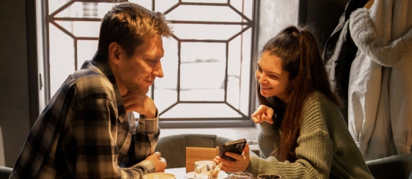 Young couple on a date