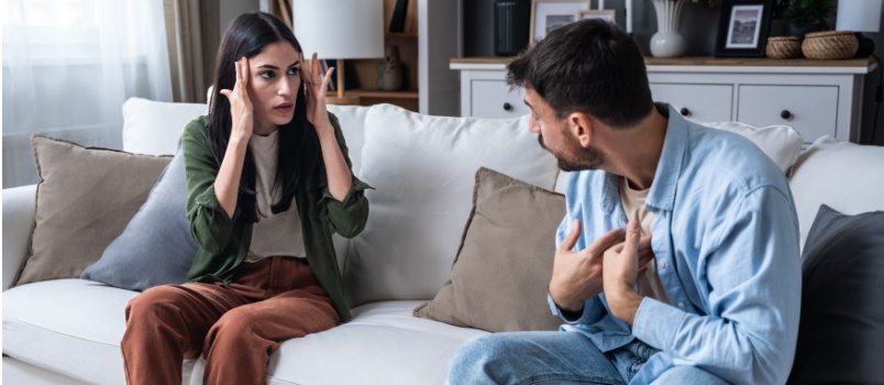 Young couple having argument