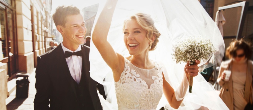 Romantic young couple dancing