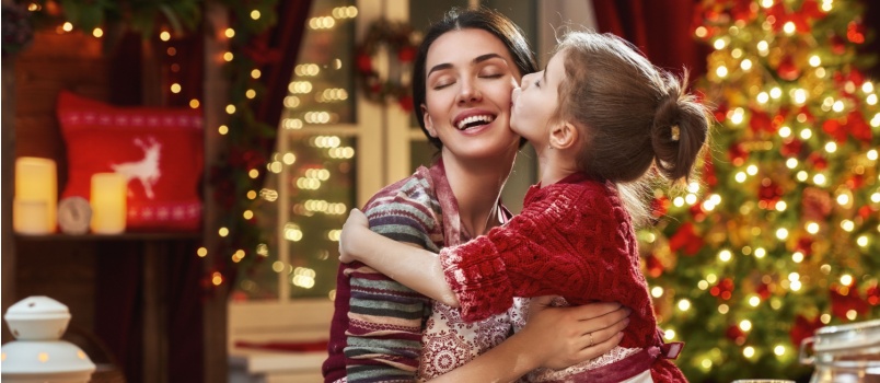 Family preparing for Christmas