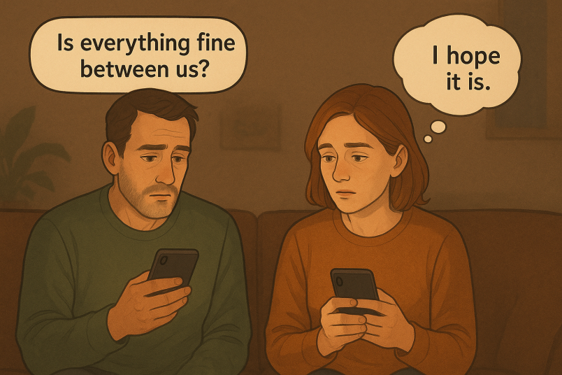 Couple questioning their emotional bond