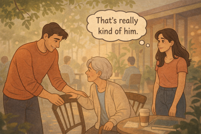 Moment de gentillesse et d'admiration