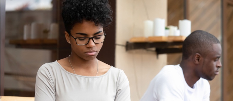 Young stubborn couple