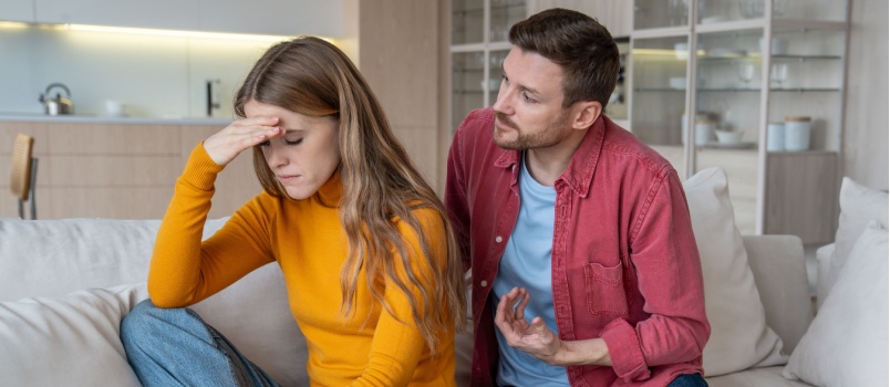 Young couple having problems