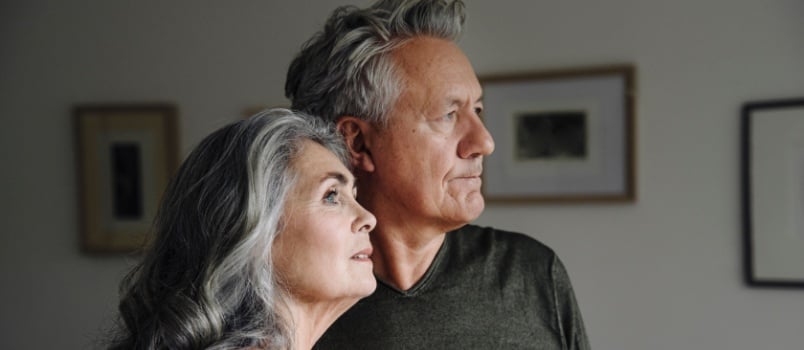 Senior couple at home
