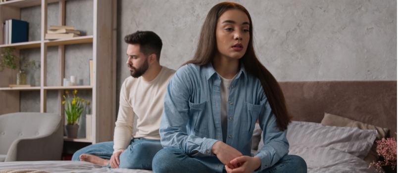 Young couple having conflicts