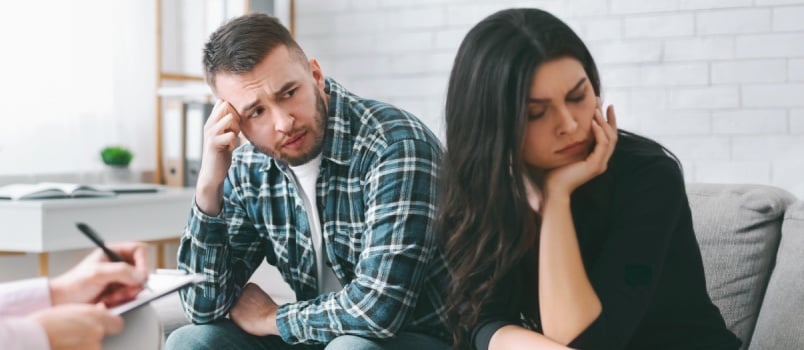 Young couple having conflicts